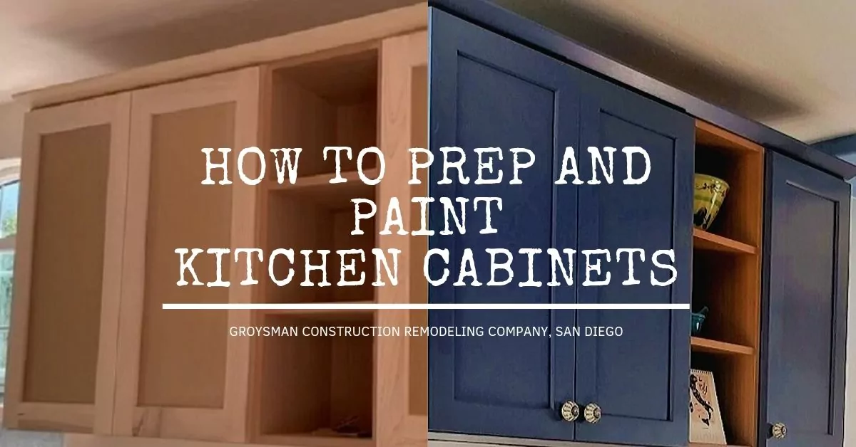 How to prep and paint kitchen cabinets | Groysman Construction Remodeling | 44