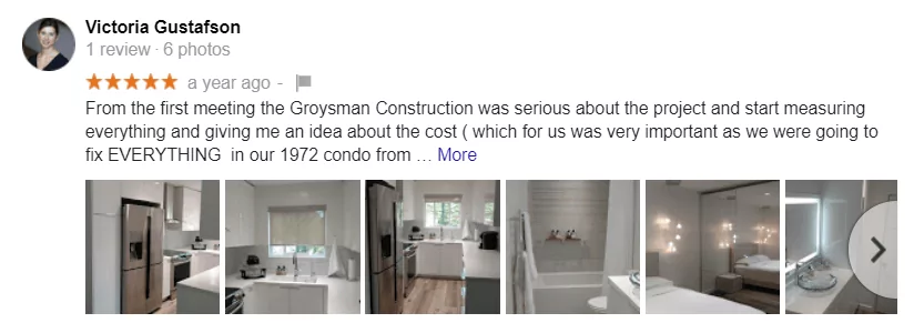 REVIEWS | Groysman Construction Remodeling | 5