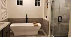 Master Bathroom with Freestanding Tub