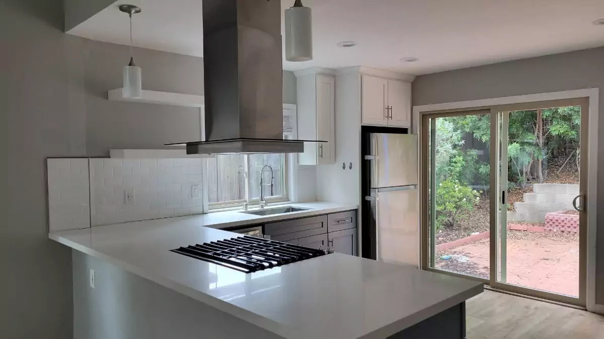 Modern Kitchen Update in San Diego with Fireplace | Groysman Construction Remodeling | 4
