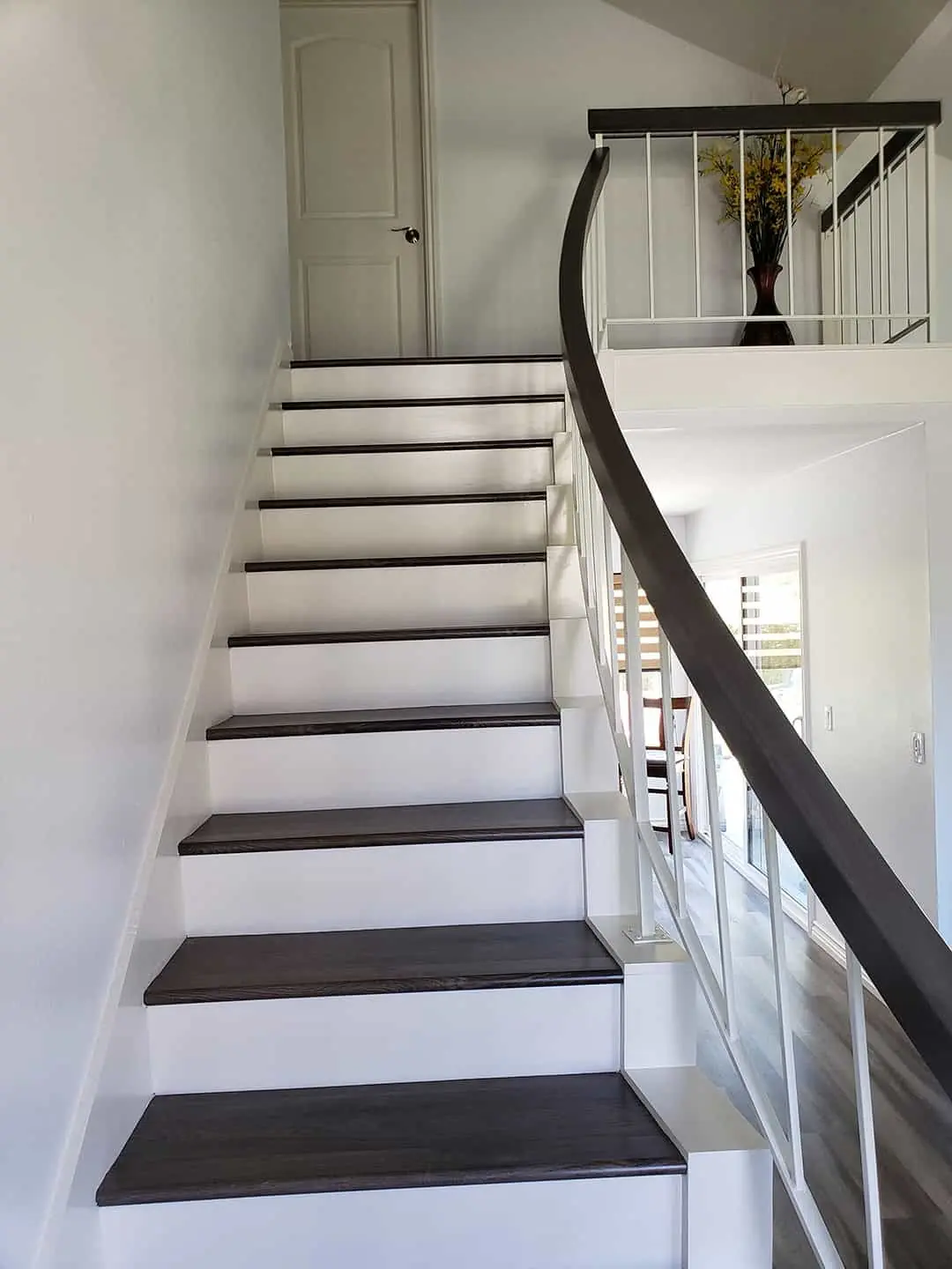 white staircase