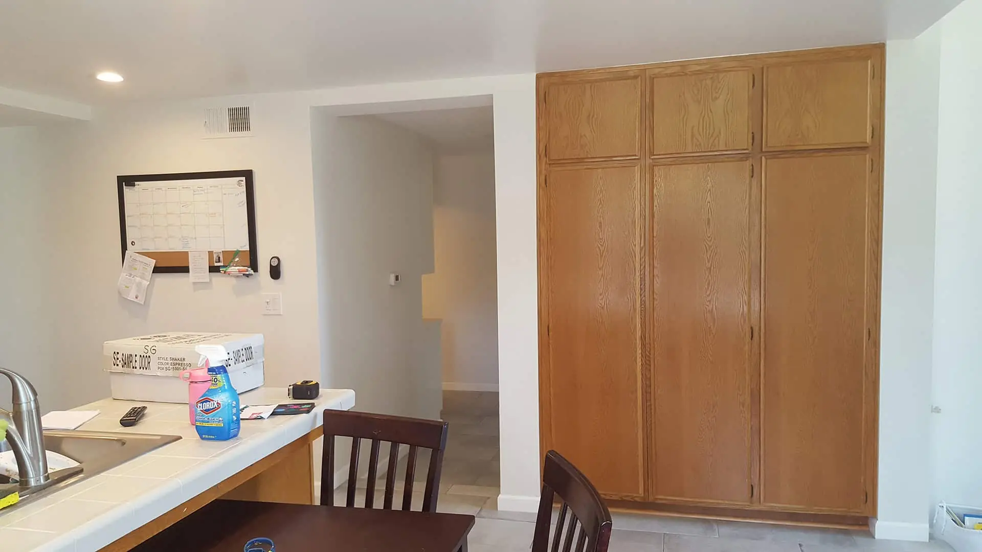 built-in storage cabinet