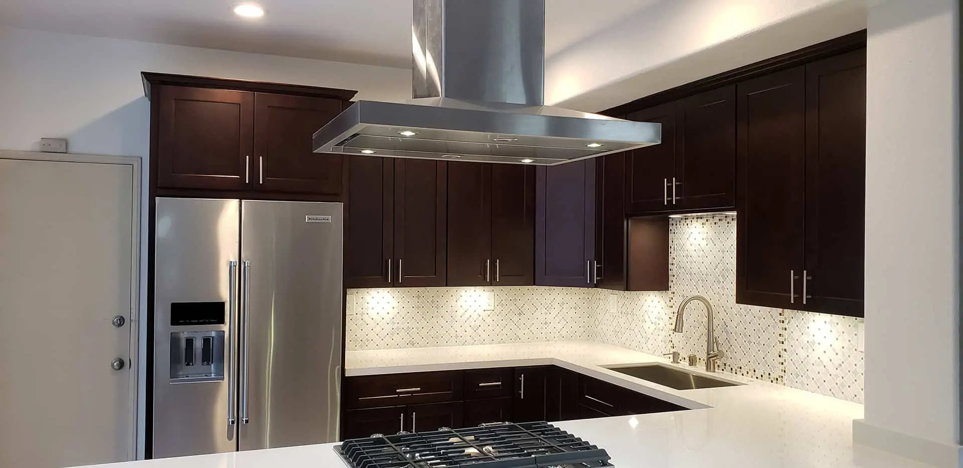 range hood above the stove