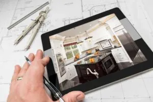 kitchen visualization on a tablet