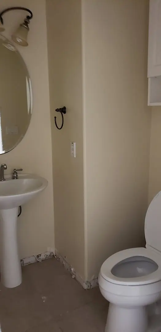 bathroom in light tones