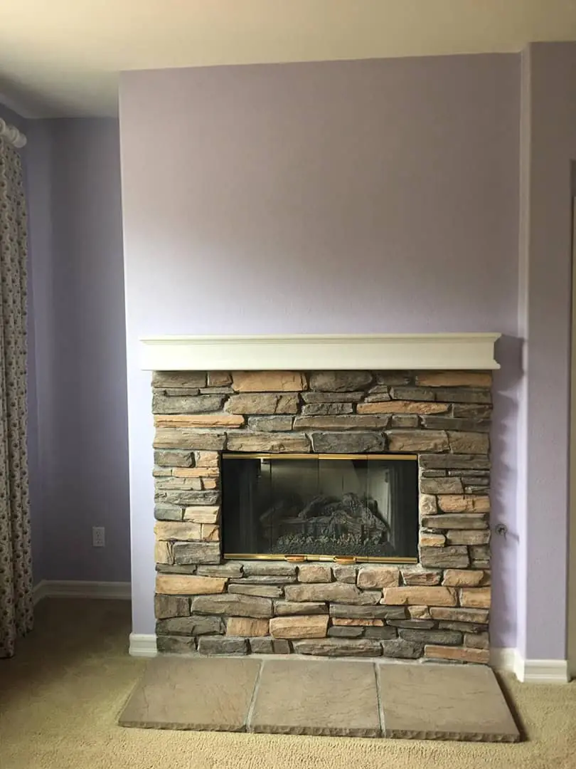 fireplace with a mantel
