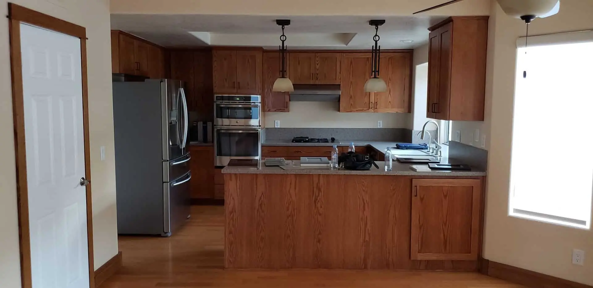 kitchen in a wood color