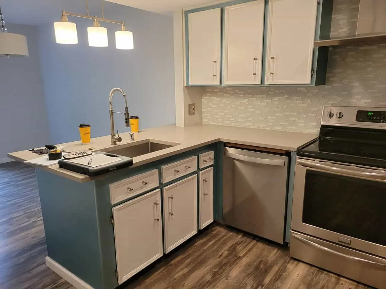 built-in dishwasher in the kitchen