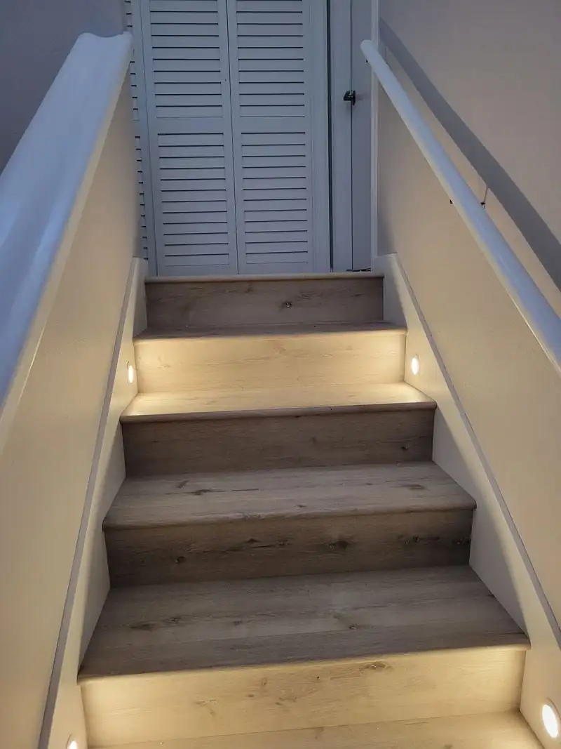 staircase in light wood design