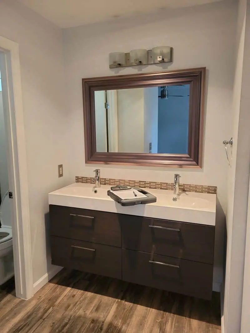 double sink in wenge color