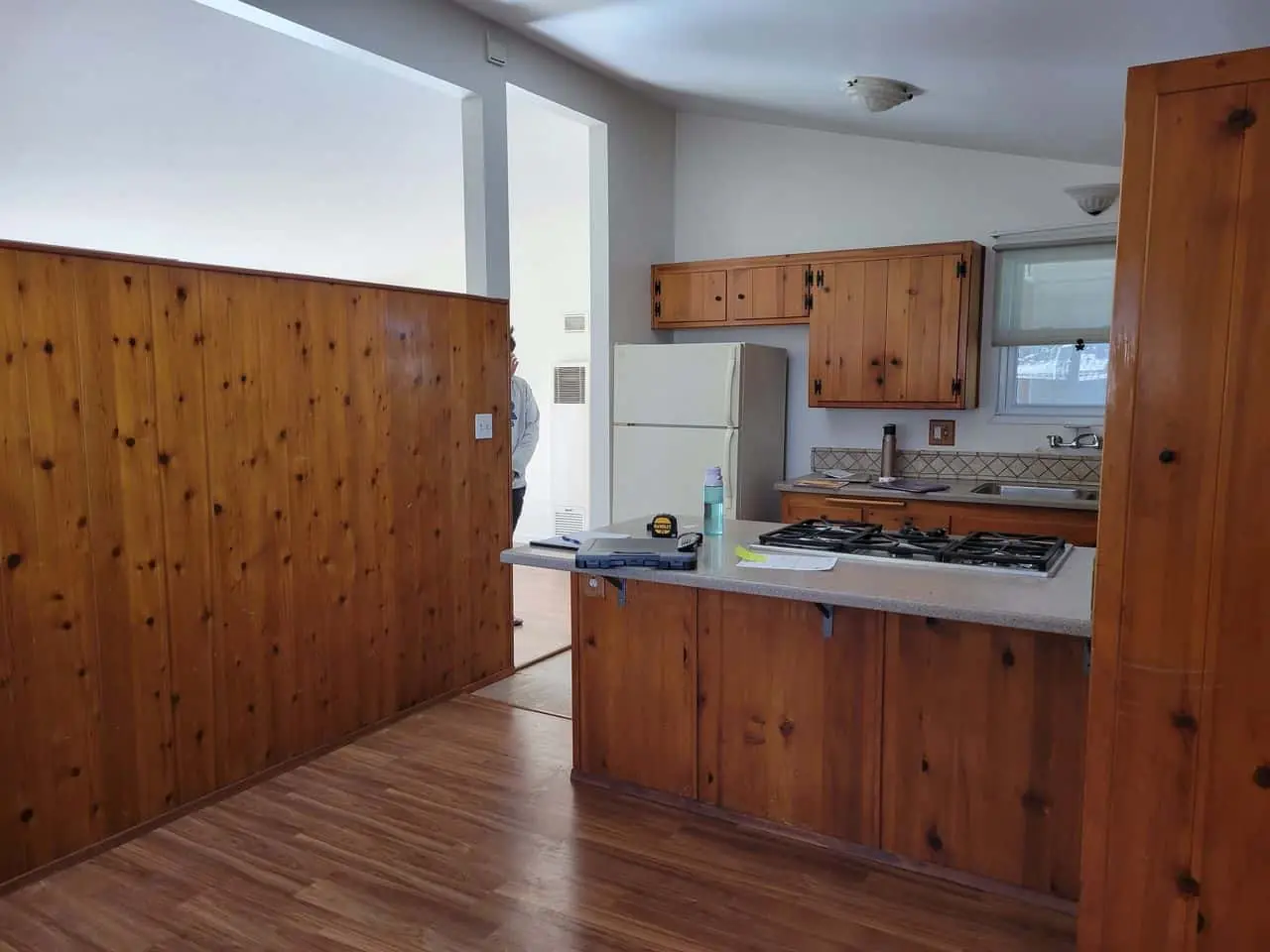 kitchen in wood tones