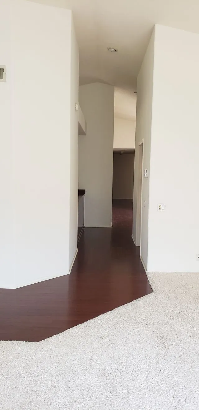 a bright, narrow corridor