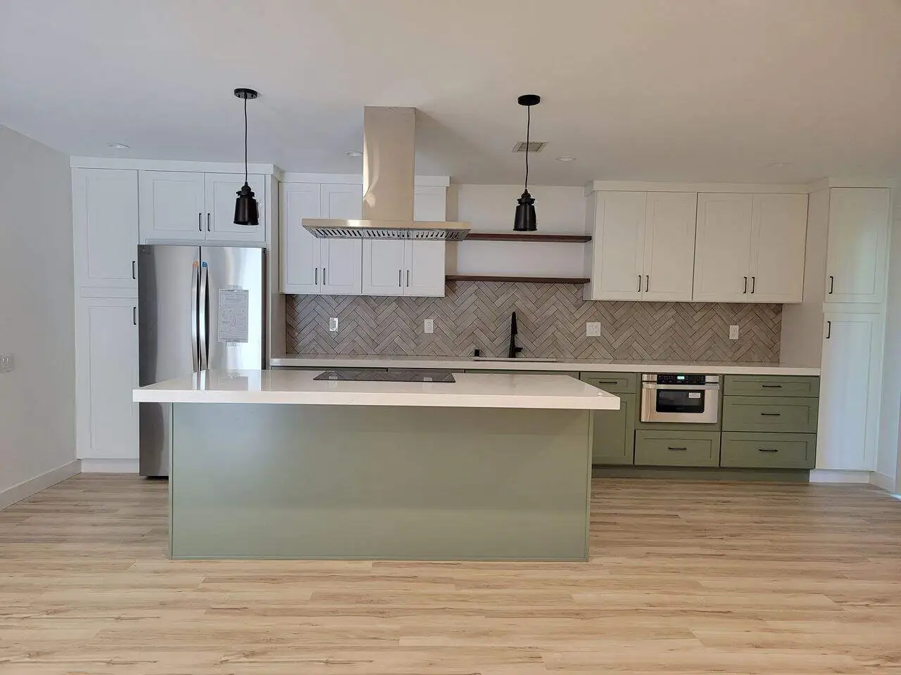 island in olive color