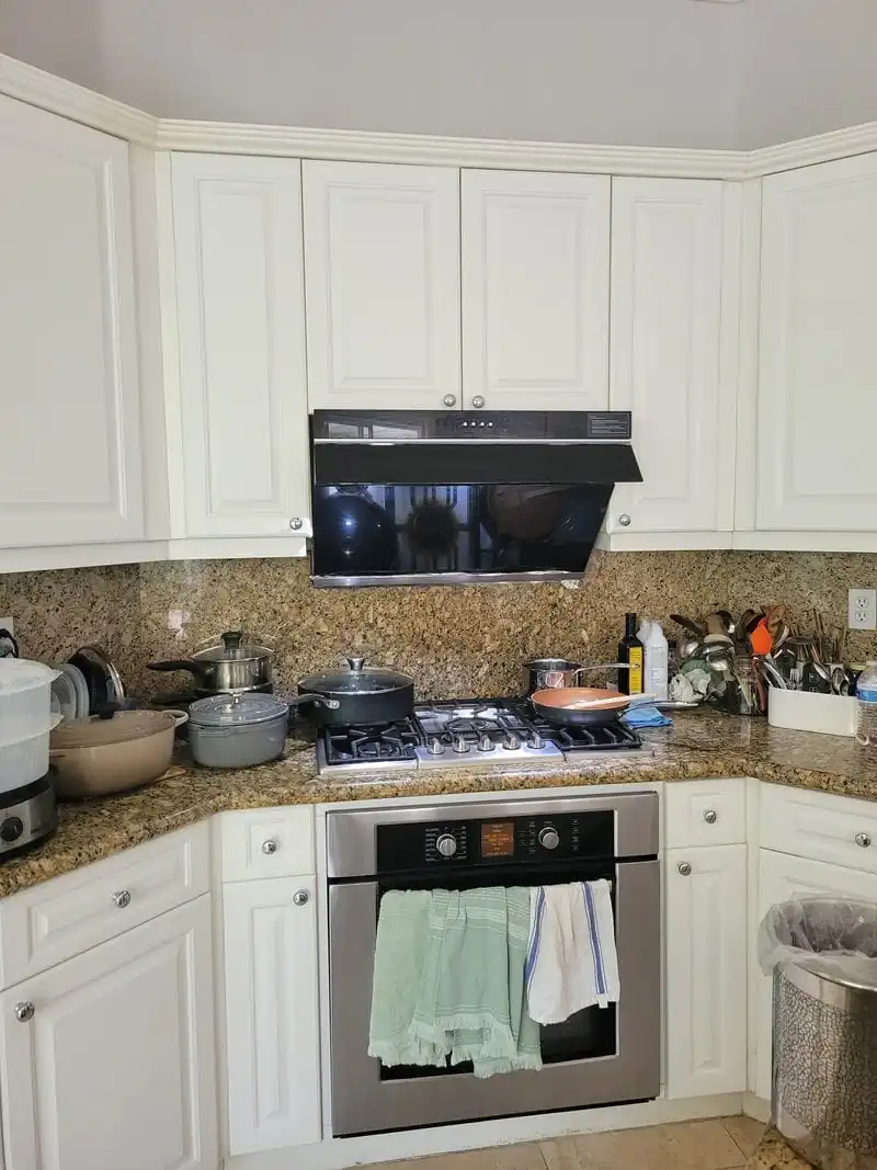 range hood above the stove