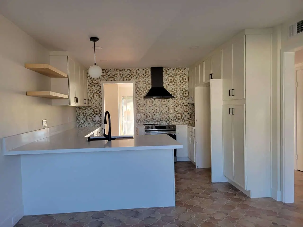 accent wall with tile